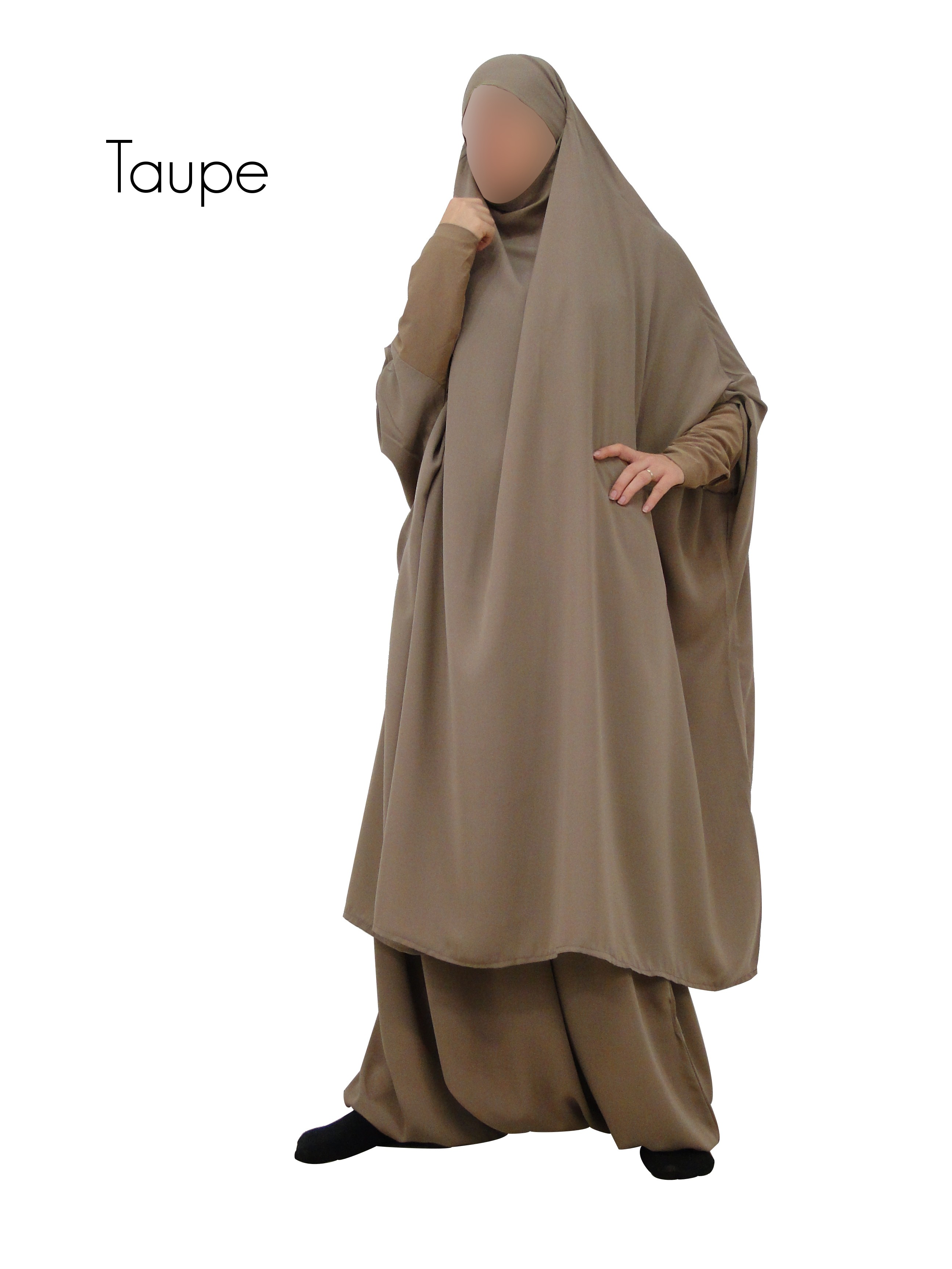 JILBAB 2 PIECES \\u0026quot;manches lycra\\u0026quot; (jupe ou sarouel)